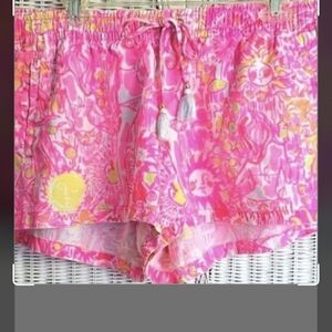 Lilly Pulitzer Pink and Yellow Women's Shorts, "Kinis In The Keys."
